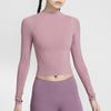 Nike Zenvy Dri-Fit Удобная Мягкая Дышащая Быстросохнущая Футболка с Длинным Рукавом Женские топы Серый Фиолетовый Красный FN3023523