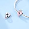 Pink Copper Doughnuts And Cats Charms Bead Original Copper Zircon Pet Pendants Fit Bracelet Women Gift