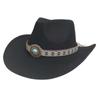 Wide Brim Western Cowboy Cap Cotton Cowgirls Visor Cap Fashion Tibetan Hat  Dance Party