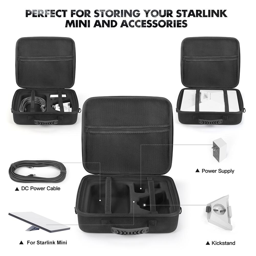 For Starlink Mini Ultra-Light Protect Case Anti-Scratch Storage Box Portable Travel Carry Bag Power Cord Storage Handbag