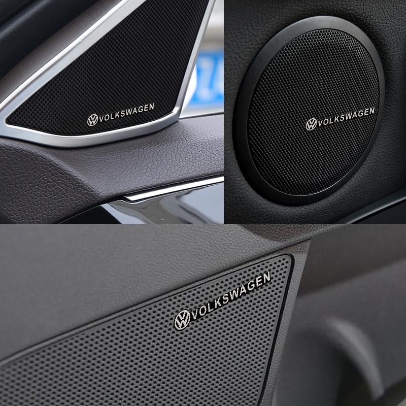 Декор Салонного Аудио Автомобиля F1 Для Volkswagen Tiguan Passat B6 Jetta Touran VW Golf Polo 3D Алюминиевый Значок Наклейки Аксессуары