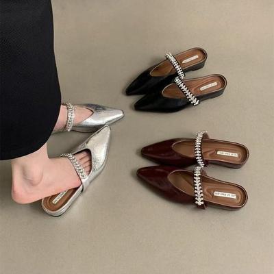 Модные женские тапочки Новый стиль Модные Высококачественные Балетки Повседневные Украшение стразами Роскошная Дизайнерская Женская Обувь