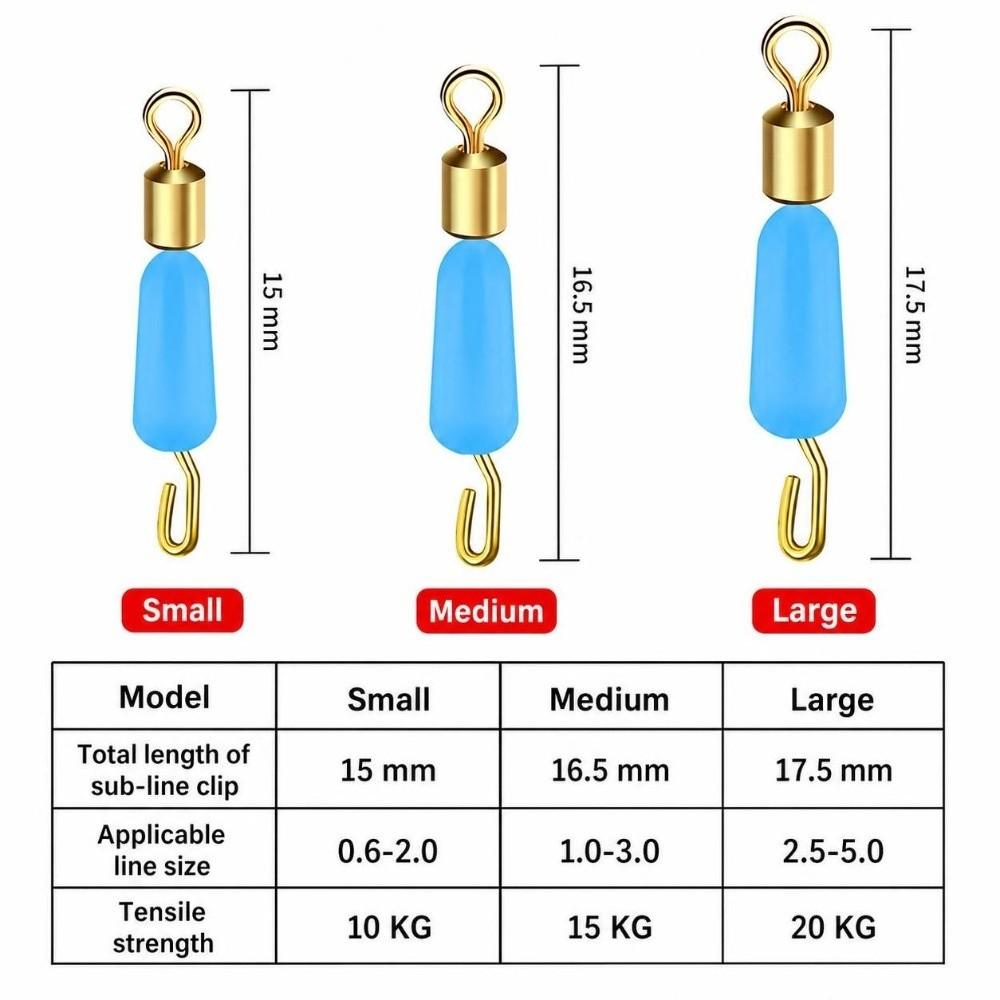 100PCS Lightweight Fishing Line Stopper Anti Wrapped Fishing Line Stop Fishing Sub Clip Sea Fishing