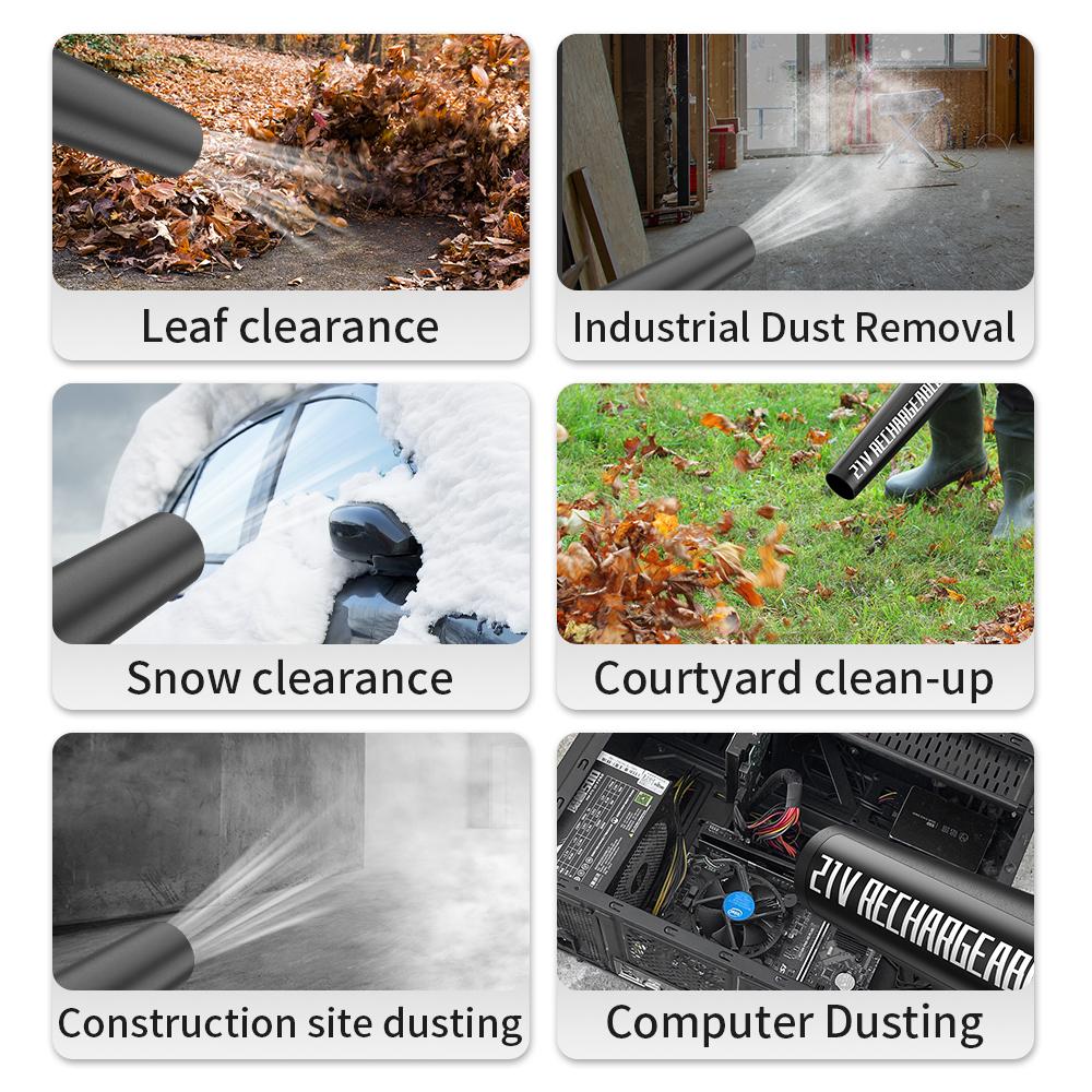 NANWEI Воздуходувка 13-ступенчатая мощность ветра 21 В 22500 об/мин