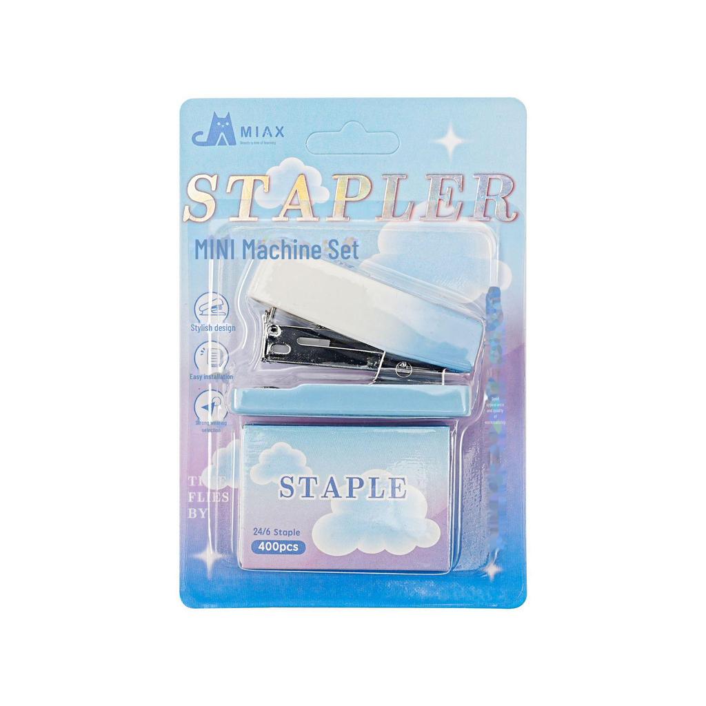 Мини-градиентный степлер Macaron, портативный степлер, облегчающий труд студентов и офисного использования