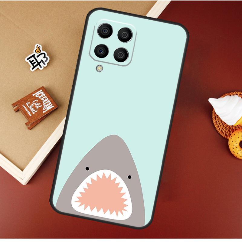 Мультяшный чехол-акула для Samsung Galaxy M55 M35 M15 M56 M36 M16 M06 M31 M13 M33 M53 M12 M32 M52 M14 M34 M54