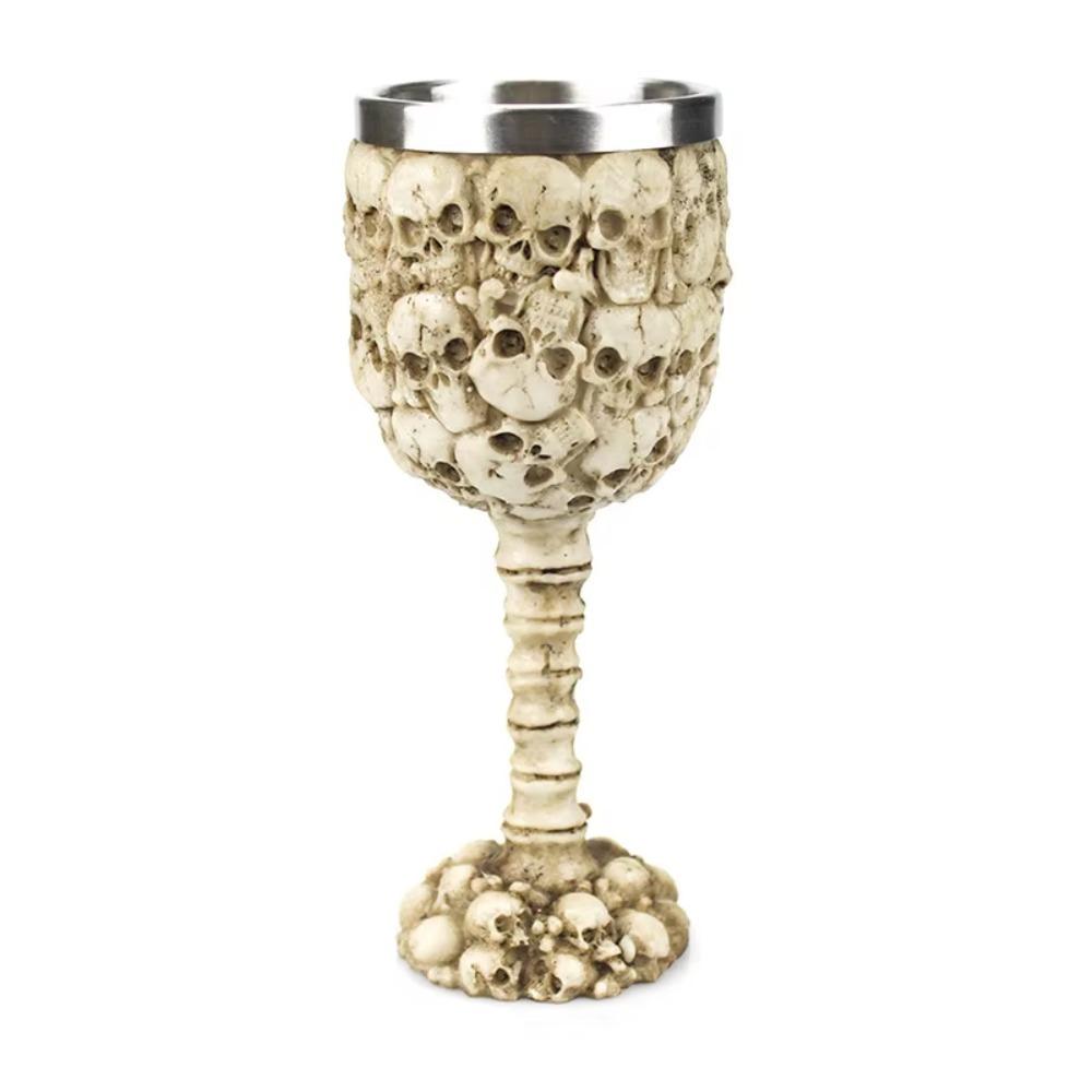 Retro Viking Dragon Drinking Mug Skeleton Skull Goblet Drinkware Gothic Wine Cup  Home