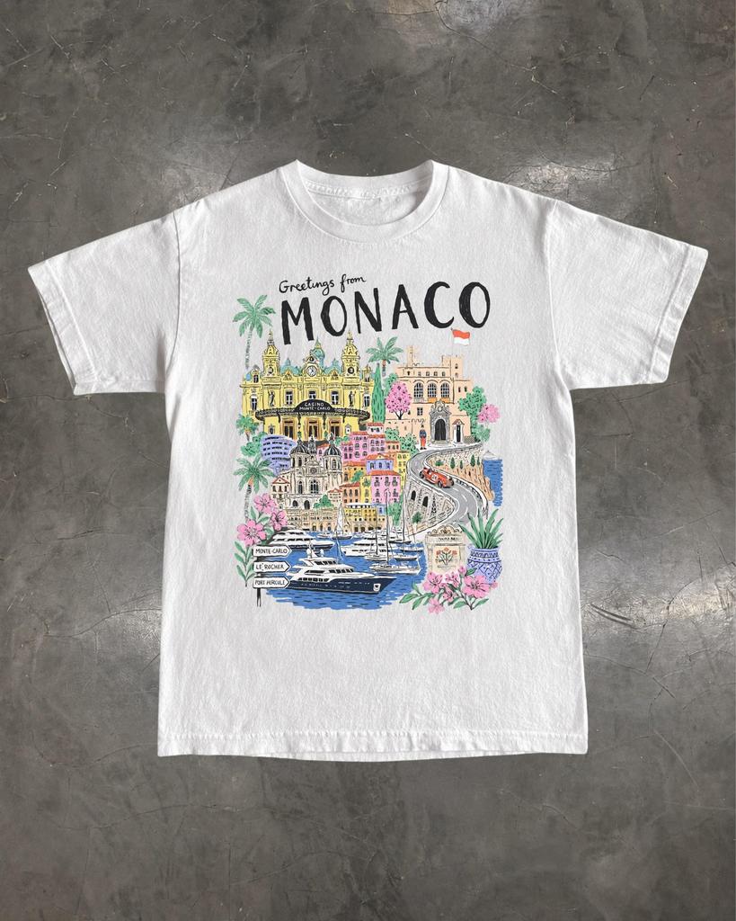 Monaco Travel Shirt, Monte Carlo Riviera Tee, Mediterranean Souvenir Gift