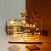 LED Note Board Rechargeable Acrylic Memo Pad Erasable Glowing Message Board To-do List Board Reusable Weekly Planner