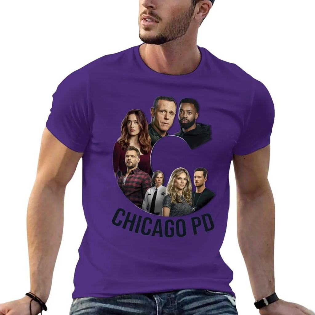 New Chicago PD tv show characters logo TShirt vintage sublime cotton graphic tees Unisexs funny t shirts