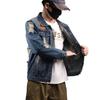 Xintang Men's Ripped Denim Jacket - 2025 Spring/Autumn High Street Workwear Trend