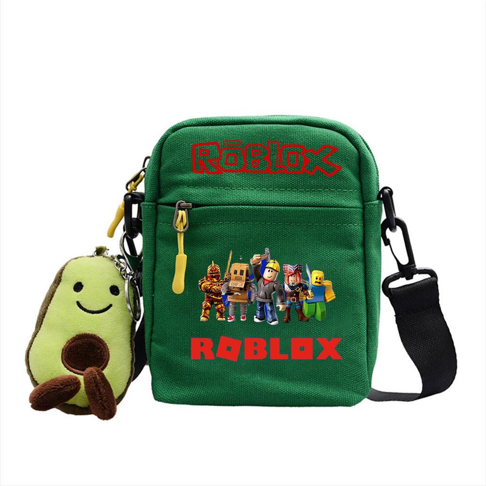 Тканевая сумка через плечо Roblox с принтом персонажа игры и буквой Для повседневных путешествий и школы
