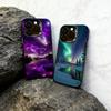 Чехол для телефона «Северное сияние» для iPhone 17, 16, 15, 14, 13, 12, 11 Plus, Pro Max, XS, Цветной Серебристый Черный Чехол