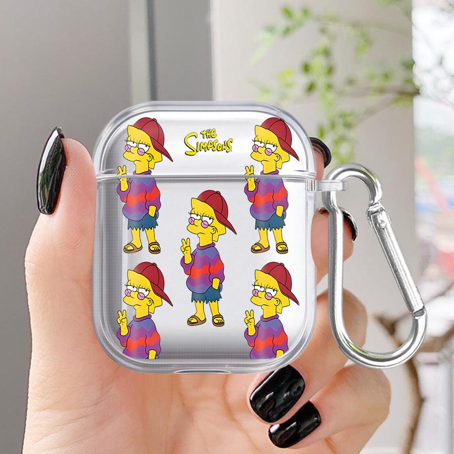 The Simpsons Lisa Case For Airpods 2 4 3 1 Pro Pro2 Pro3 Clear Earphone Cases Cover