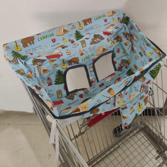 Чехол для детской тележки для покупок с рисунком из мультфильма, прочный, складной, водонепроницаемый, можно стирать в стиральной машине, для детей