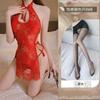 Sexy lingerie cheongsam hot slim uniform seduction flirting bed passion midnight backless jacquard nightdress