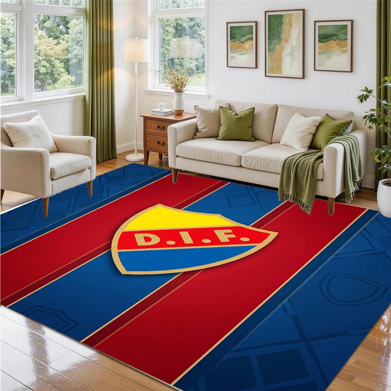 Djurgårdens IF Design Crystal Velvet Rug Soft Decorative Mat for Bedroom Entrance