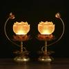 2pcs Lantern Lotus Shaped Flower Simulated Candlestick Ancestral Hall Supplies Pray for Auspiciousness Temple Home Decoration