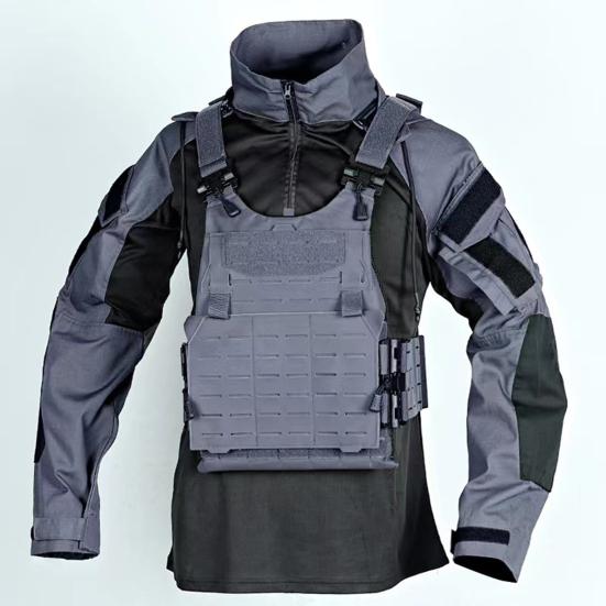 Мужская камуфляжная тактическая рубашка с длинным рукавом и воротником-стойкой, футболка с застежкой-молнией 1/4, камуфляжная униформа со съемным капюшоном для страйкбола, охоты, походов