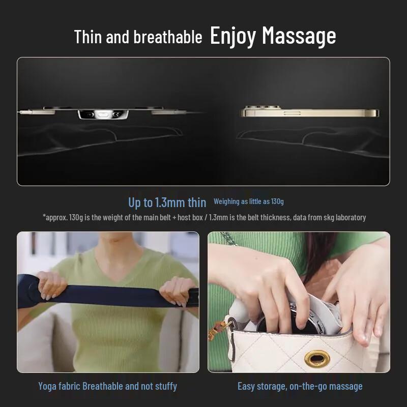 SKG K3 2nd Gen Smart Portable Lumbar & Abdominal Massager with Heat and Pulse CN plug (adapter included)