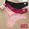 3PCS/Set Cotton Lingerie Panties Sexy Underwear Women Briefs Tangas Female Underpants Pantys Thong Panties Bikini Solid 6 Color