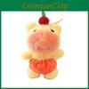 Plush Capybara Persimmon Keychain Animal Stuffed Doll Toy Decoration Kids Gift