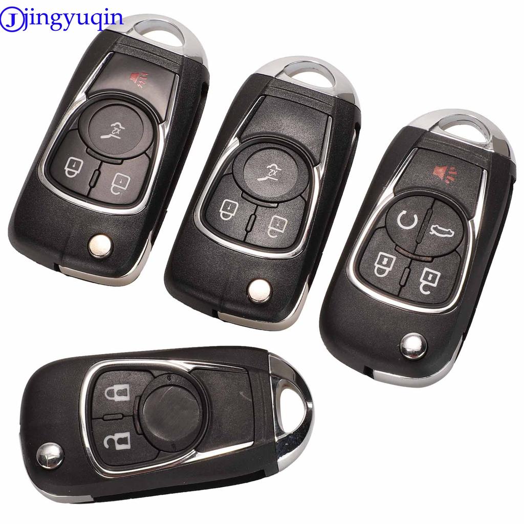 Jingyuqin 10ps For Chevrolet Cruze For Buick Regal Encore Lacrosse GL8 OPEL Insignia Astra J Zafira C Remote Car Key Cover Logo