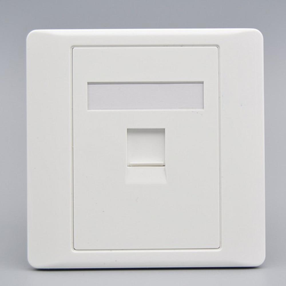 86x86mm Female To Female CAT6 Gigabit Dual-Pass Network Wall Plug RJ45 LAN Faceplate Internet Straight Plug Outlet