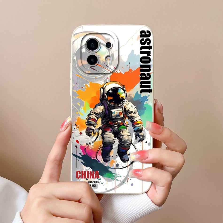 For Xiaomi Mi 11 Lite/Mi 11 Pro Phone Case Full Protection Cute Back Cover For Mi11 Lite Mi 11Pro Soft Liquid Silicone Bumpers