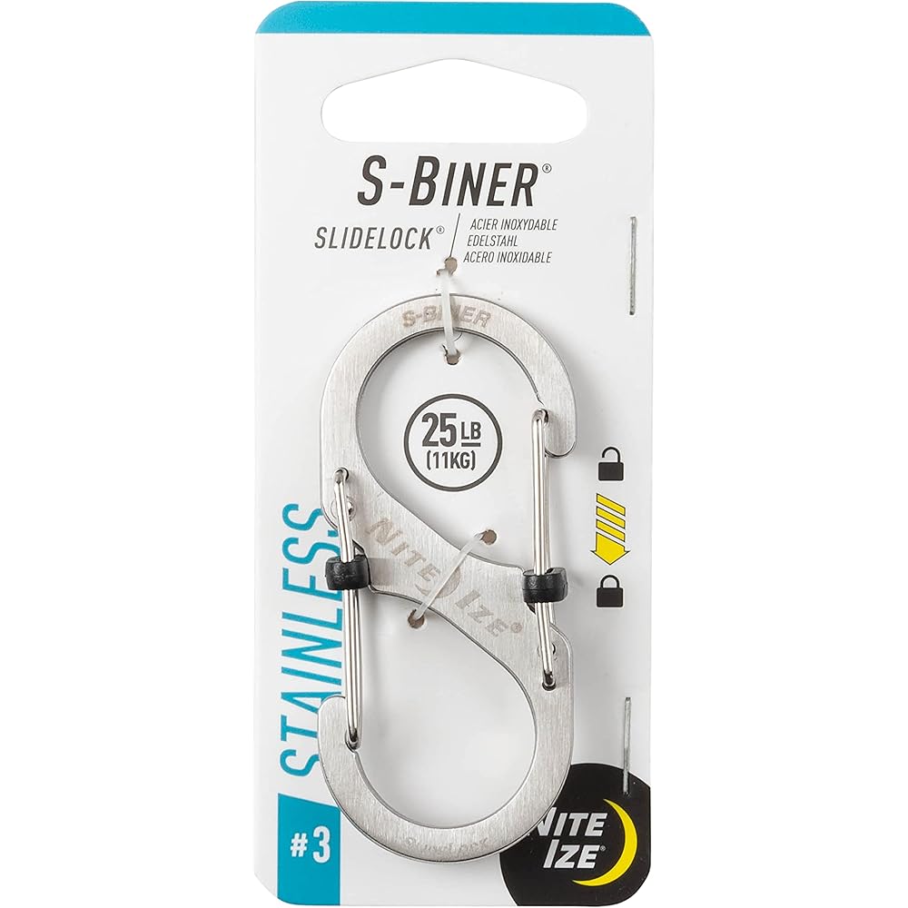 Карабин Nite Ize S-Biner SlideLock #3 Серебристый Прочное снаряжение для улицы