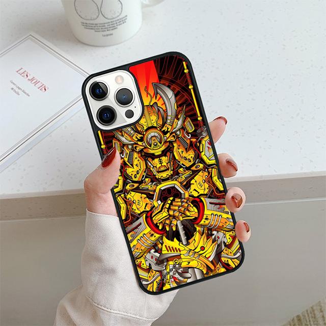 Крутой чехол для телефона Самурайский Демон Для iPhone 17 Air 13 12 14 15 16 Чехол Для Apple 14 15 16 Pro Max Plus Coque