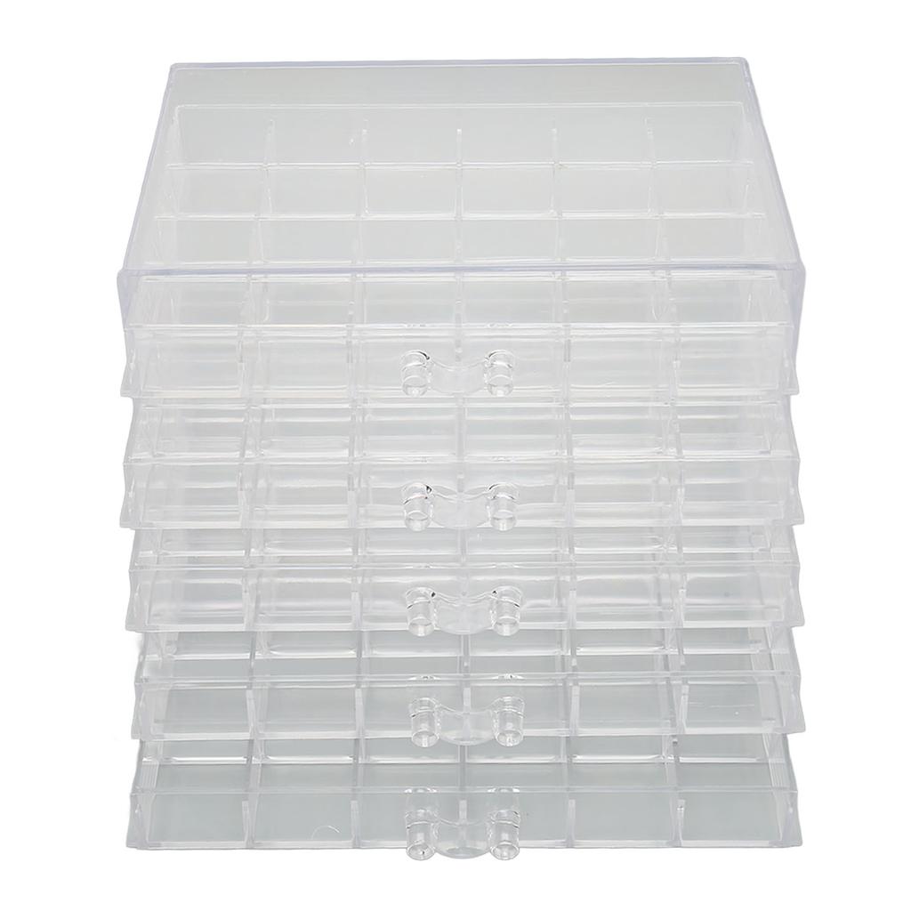 120 Grids Clear Storage Box 5 Layers Detachable Drawers Jewelry Container Case for Earring
