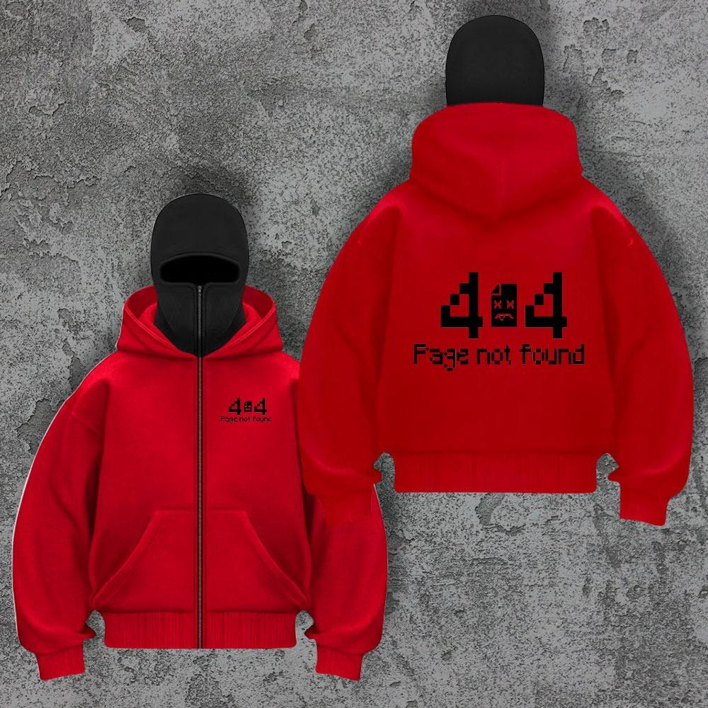 Свободная толстовка с капюшоном в уличном стиле, маска для лица, Ninja 404, толстовка высокого класса, молния не найдена