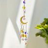 Crystal Wind Chime Rainbow Maker Sun Catcher Star Moon Sun Shape Home Garden Courtyard Hanging Wind Chime Festival Decoration