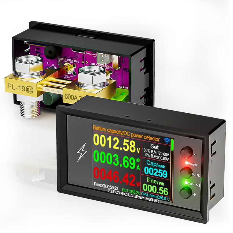 DC 0-420V Tuya WiFi Умный Тестер Емкости Литиевой Батареи Цифровой Дисплей Постоянного Тока Напряжение Кулон Мощность Измеритель DT20W