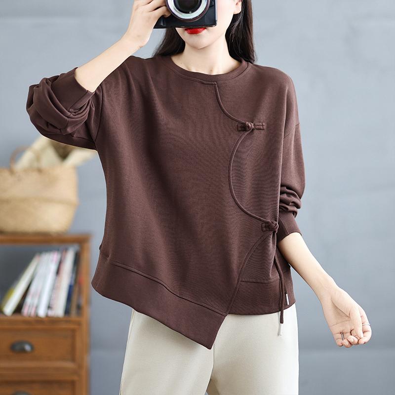 Dimanaf 2025 Новый Большой Размер Весна Женщины Полный Рукав Свободные Повседневные O-образный вырез Базовые Топы Оверсайз Однотонные Футболки Новый Пуловер