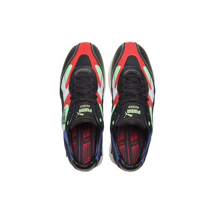 Puma Future Rider King Тканевые Многослойные Кожаные Ретро Тренд Низкие Кроссовки Папы Унисекс кроссовки Черные 374459-01