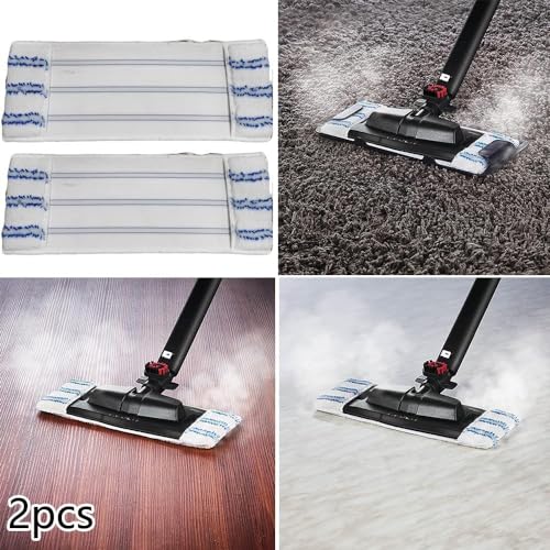 Microfiber Mop: 40 x 15 cm Washable Pads Remove Footprints and Oil Stains - Floor Cleaning Pads for Polti Vaporetto Steam Cleaners