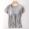 Maternity Nursing T-Shirt - Stylish Short Sleeve Summer Top for Moms