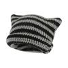 Cat Ears Women's Hats Autumn Winter Striped Japanese Beanie Hat Knitted Wool Cap Ins Little Devil
