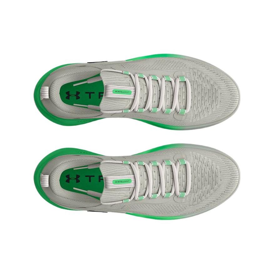Under Armour Мужские кроссовки Flow Dynamic White Clay Green Screen Кремово-черные 3026106-300