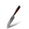 Stainless Steel Laser Grain Chef's Knife Color Wood Handle Imitation Damascus Kitchen Knife Japanese Santoku Bone Cutter Bread Fruit Knife