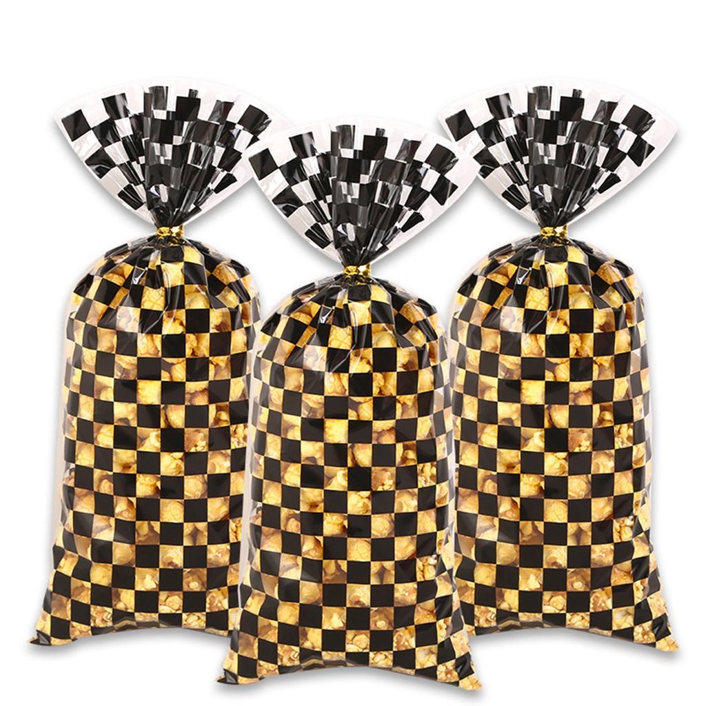 Korean Color Printing Vertical Bar Opp Bundle Pocket Bread Bag