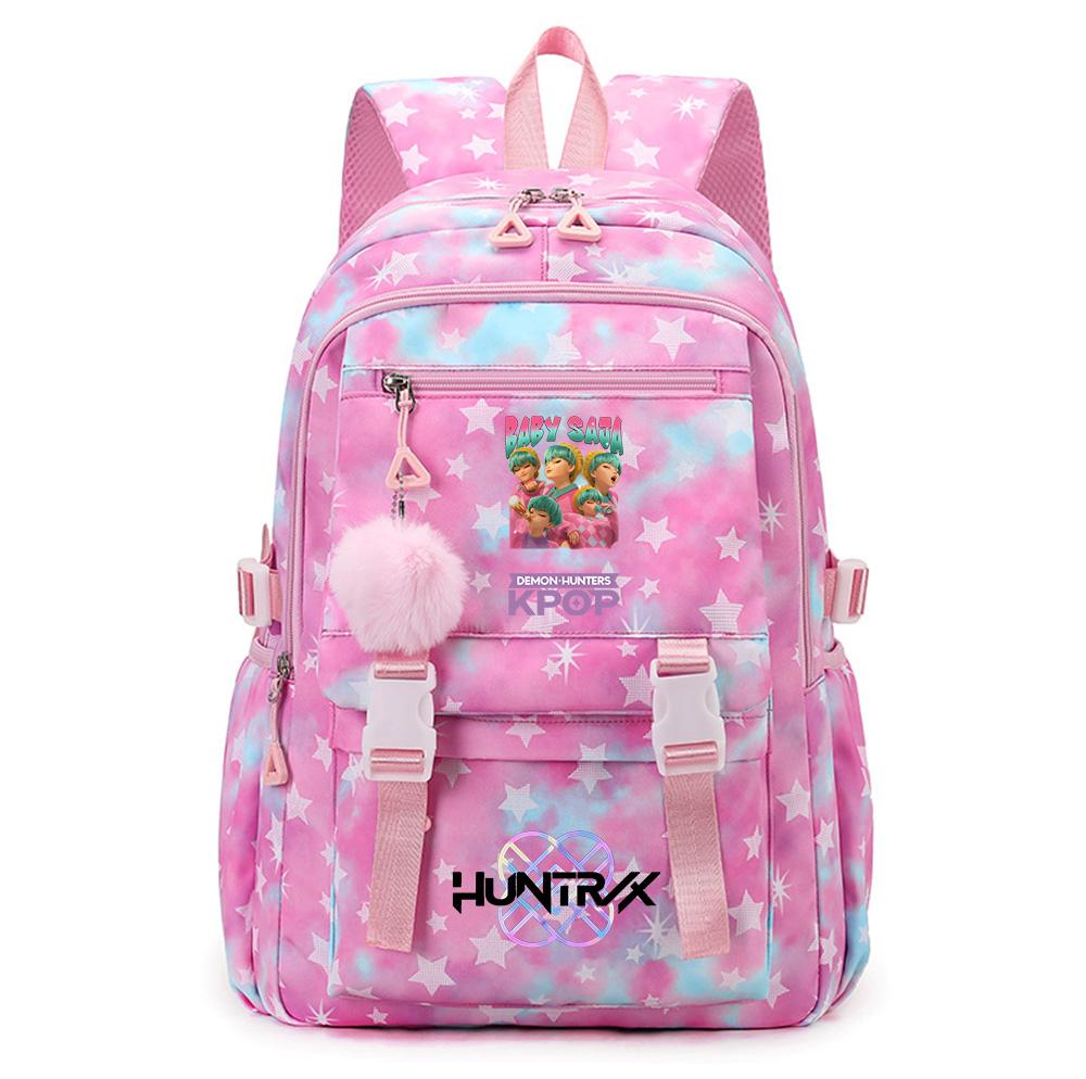 Anime K-Pop Demon Hunters Printed Backpack Large Capacity Bookbag Student Boy Girl Schoolbag Outdoor Large Capacity Waterproof Laptop Travel Bag