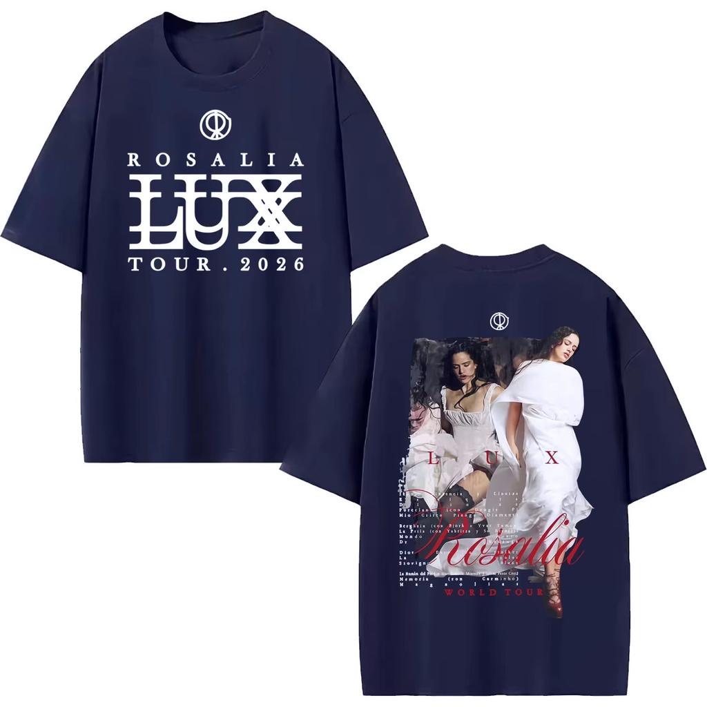 2026 Summer Hot Sale Singer Rosalia Brujita Lux World Tour 2026 Graphic Tshirt Unisex Unisex Y2k Gothic Cotton Oversized Tshirts