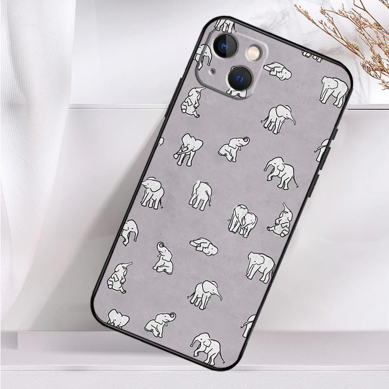 Милый чехол для телефона с изображением слоненка для iPhone 16 15 14 13 12 11 Pro Max Mini X XR XS Max 7 8 Plus задняя крышка