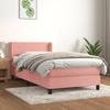 3130810 vidaXL Divan Bed and Mattress Pink 80x200 Cm Velvet
