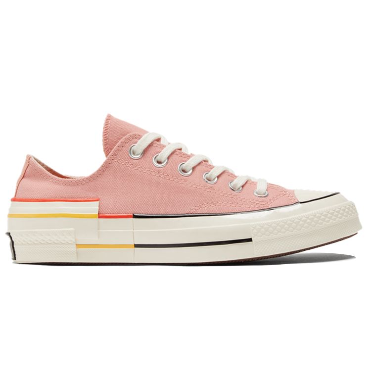 Converse Chuck 70 Low Colorblock - Женские кроссовки из розового кварца Bright-Poppy Egret 570788C