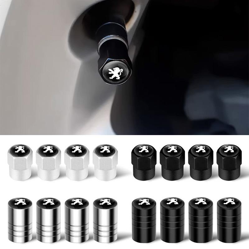 4Pcs/Set Lion Emblem Car Wheel Tire Valve Caps Rim Stem Dust-proof Covers For Peugeot 206 207 307 308 408 3008 2008 5008 508