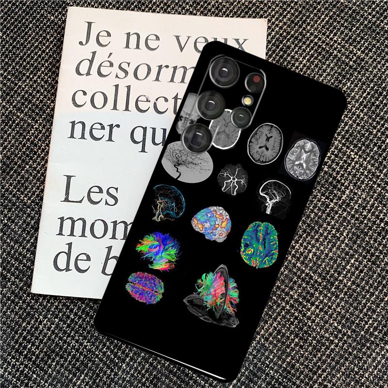 Чехол-бампер с рисунком 'Анатомия Мозга' для Samsung Galaxy S25 Ultra S20 S21 S22 S23 S24 Ultra S9 S10 Plus S24 FE Задняя крышка